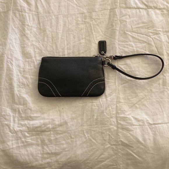 Coach Black Leather Wristlet - Picture 3 of 4